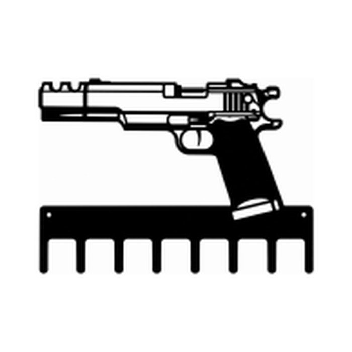 Portallaves de silueta Pistola Clásica, corte láser